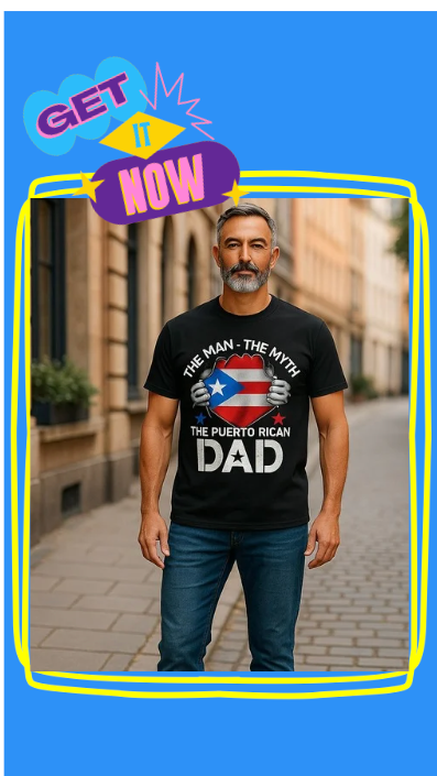 Puerto Rican Dad T-Shirt by Boricua Gift Shop