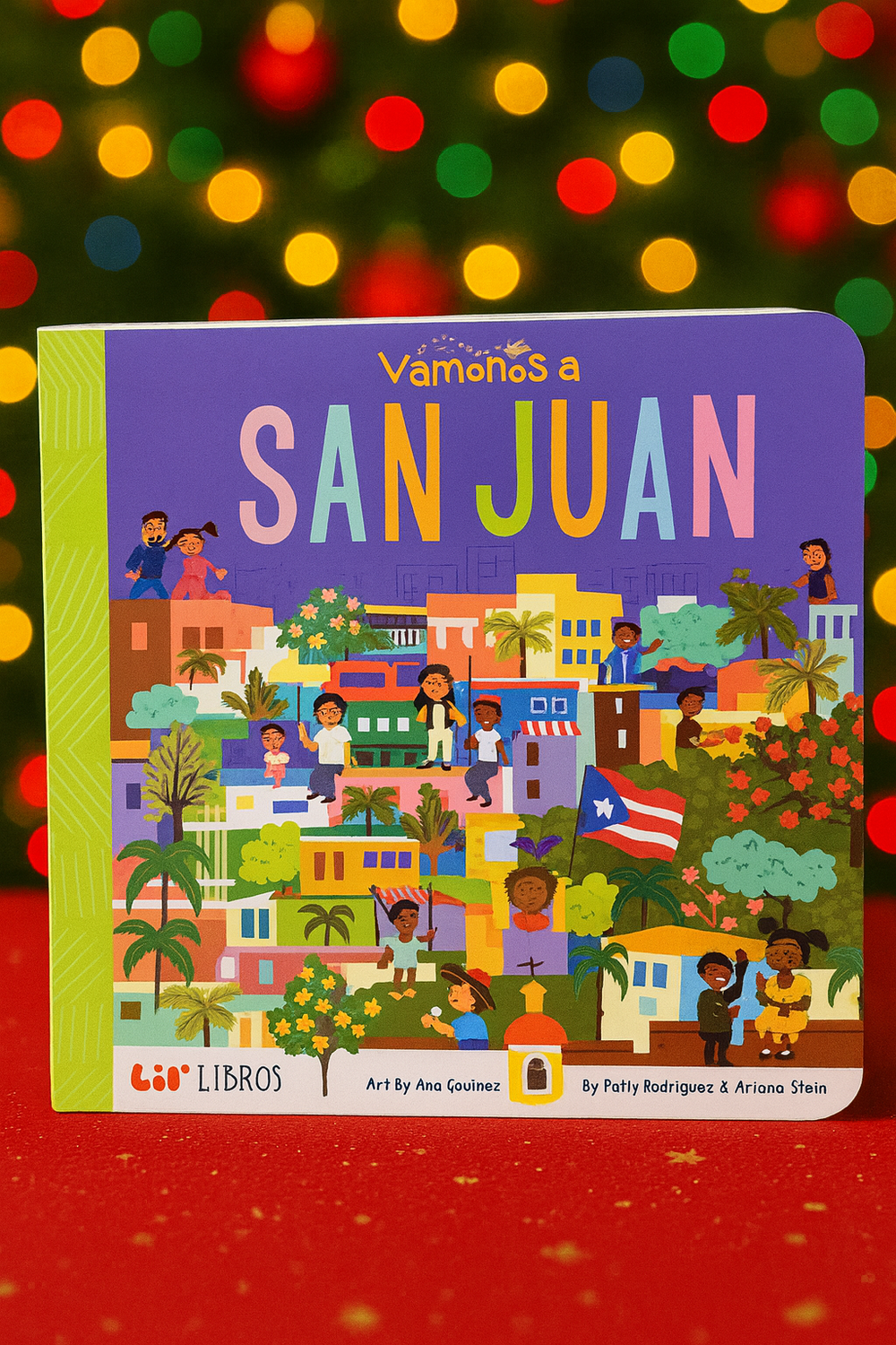 Colorful Puerto Rican kids holiday craft box featuring a book about San Juan