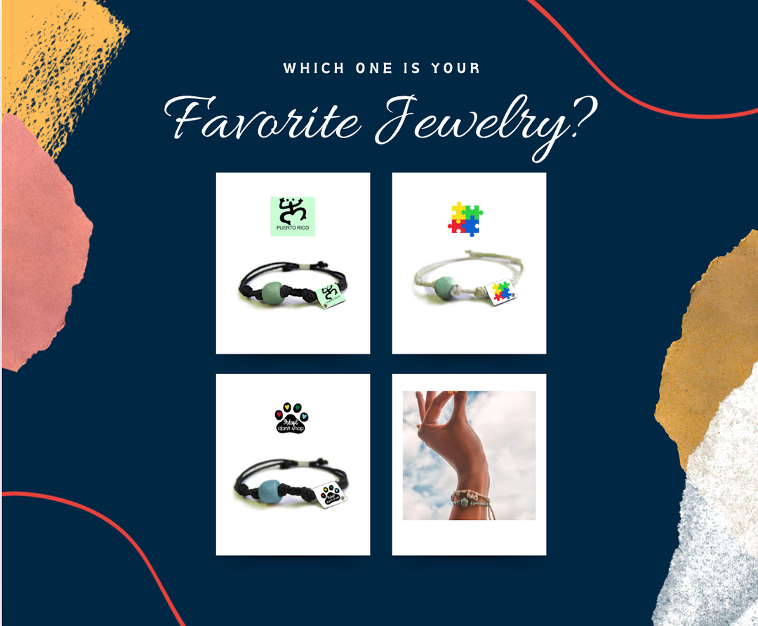 Sandi Beach Collection featuring handmade Boricua beach gifts including earrings, necklace, and keychain with real sand