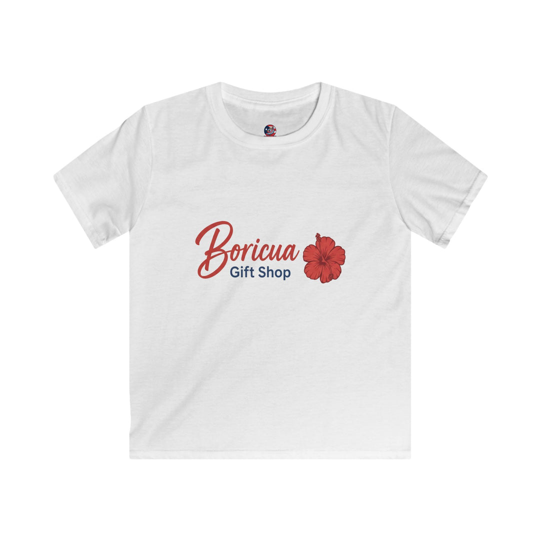 Kids Tee — "Boricua Gift Shop" Floral Puerto Rican Pride Shirt