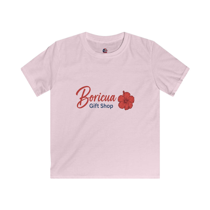 Kids Tee — "Boricua Gift Shop" Floral Puerto Rican Pride Shirt
