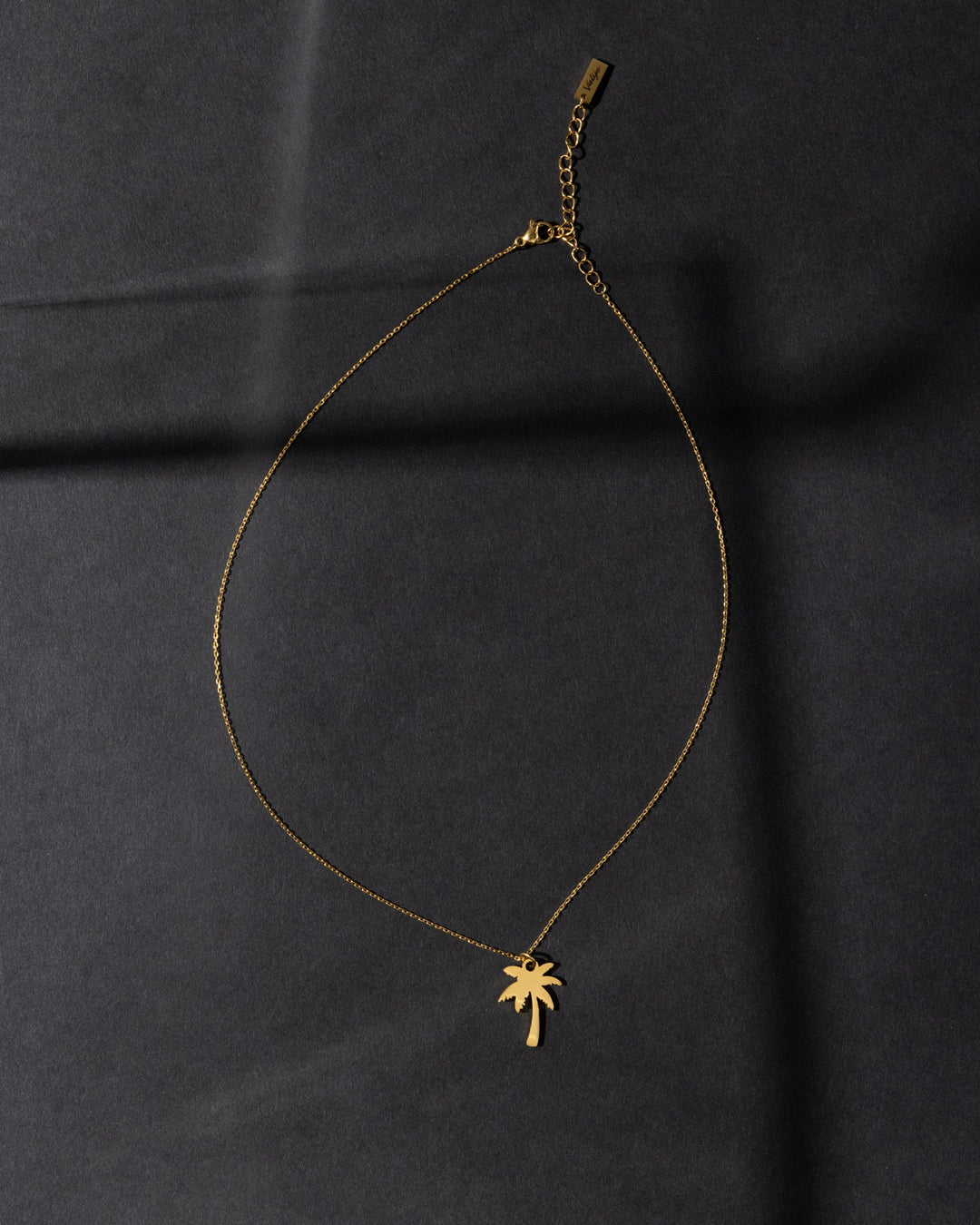Valija 18K gold plated palm necklace featuring a delicate palm tree pendant on a fine chain