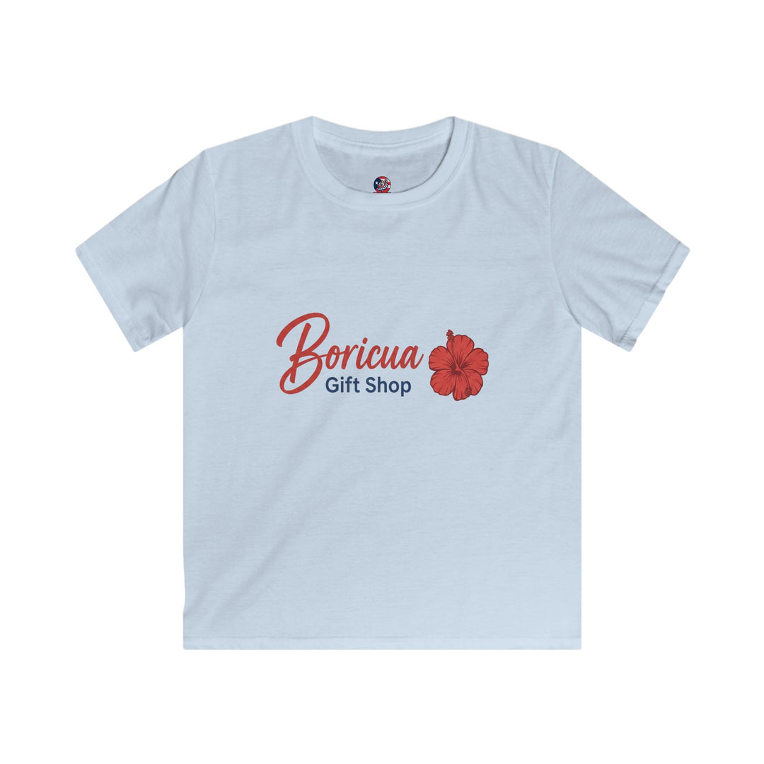 Kids Tee — "Boricua Gift Shop" Floral Puerto Rican Pride Shirt