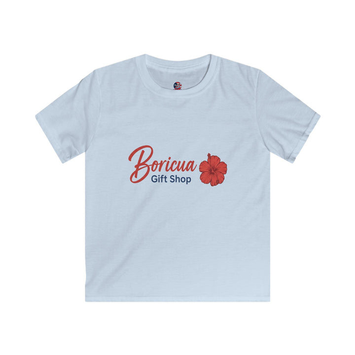 Kids Tee — "Boricua Gift Shop" Floral Puerto Rican Pride Shirt