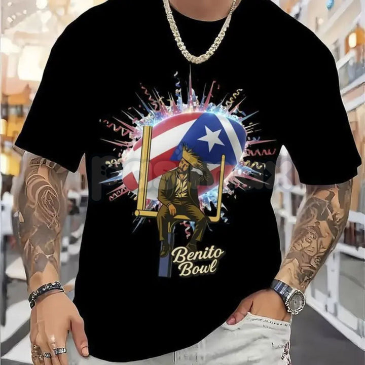 Benito Bowl Football Helmet Star T-Shirt