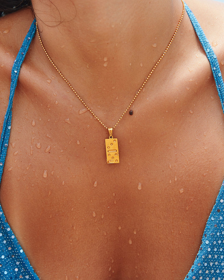 18K Gold Plated Domino PR Reversible Necklace – Isla del Encanto