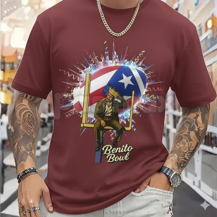 Benito Bowl Football Helmet Star T-Shirt