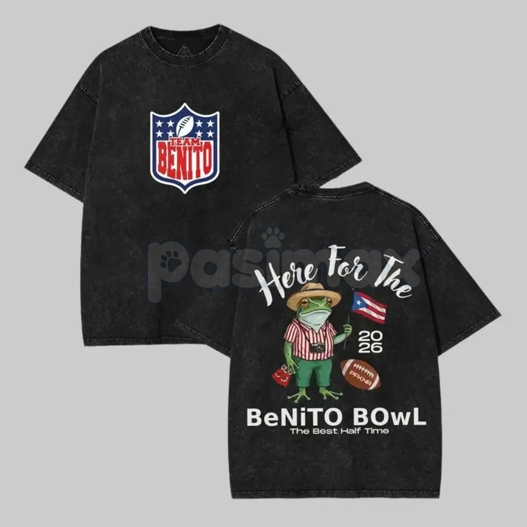 Benito Bowl 2026 Vintage Washed Graphic Tee – Retro Streetwear