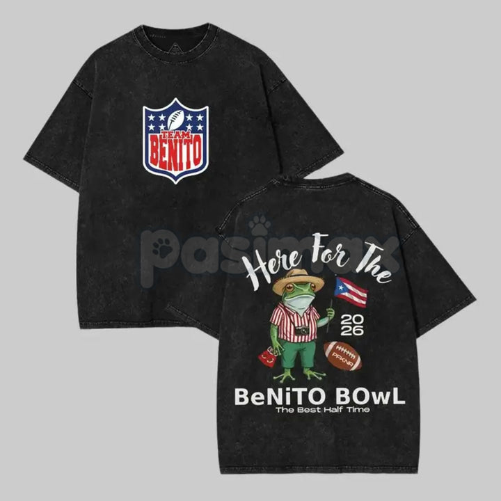 Benito Bowl 2026 Vintage Washed Graphic Tee – Retro Streetwear