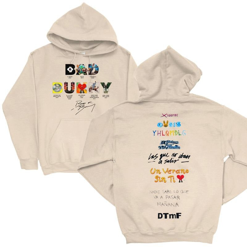 Bad Bunny Words Album 2-Sides Hoodie