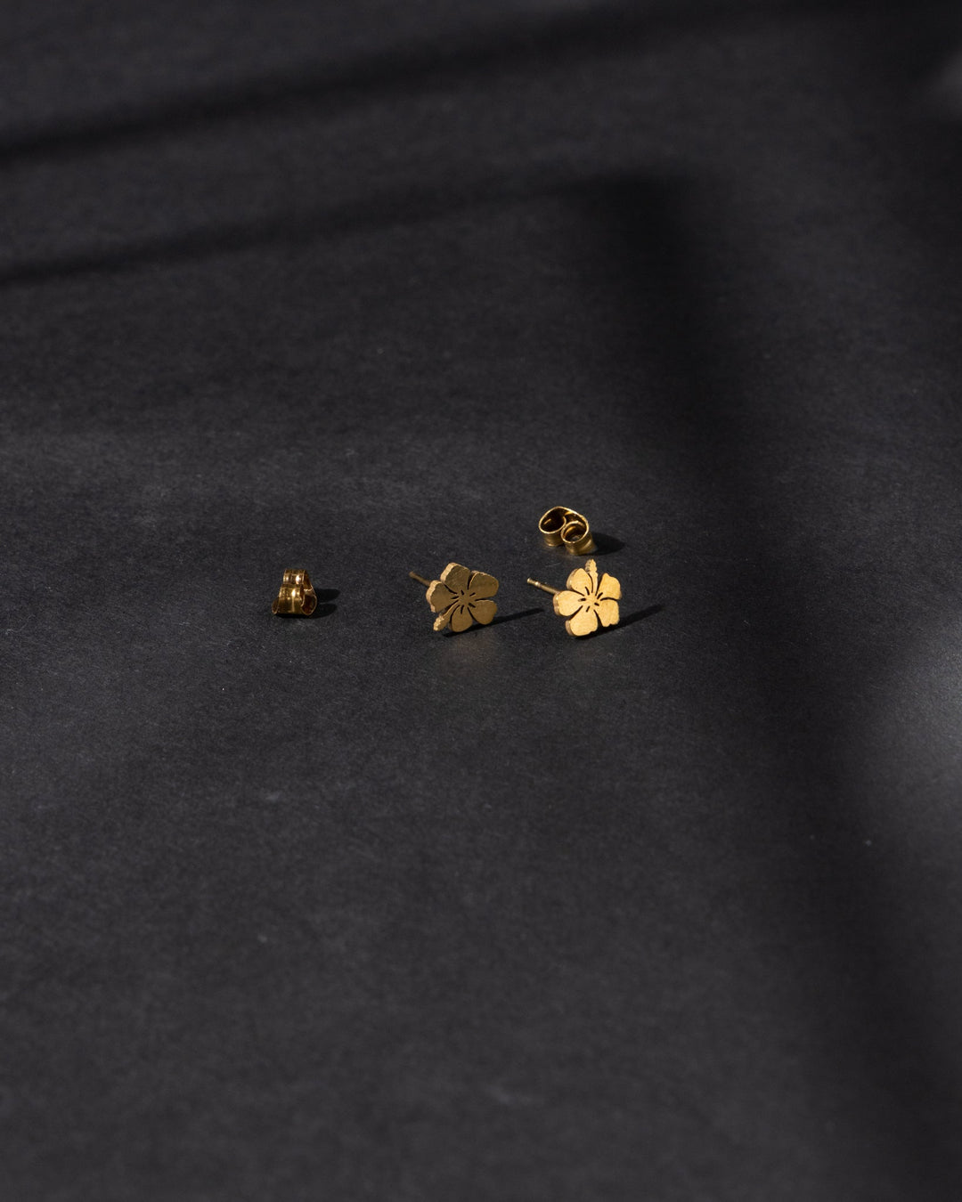 18K Gold Plated Flor de Maga Stud Earrings | Puerto Rican Flower Jewelry