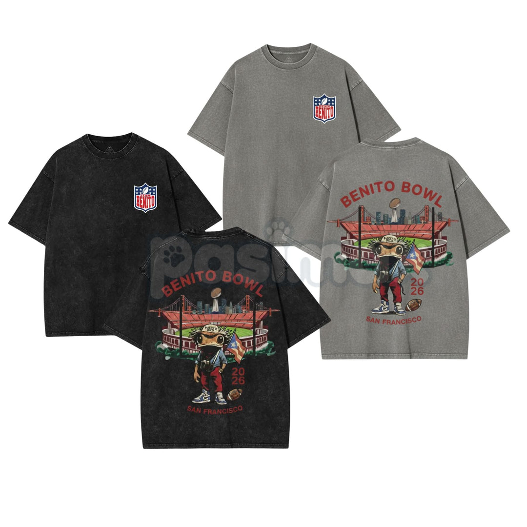 Benito Bowl 2026 Vintage Washed Graphic Tee – Retro Music Merch