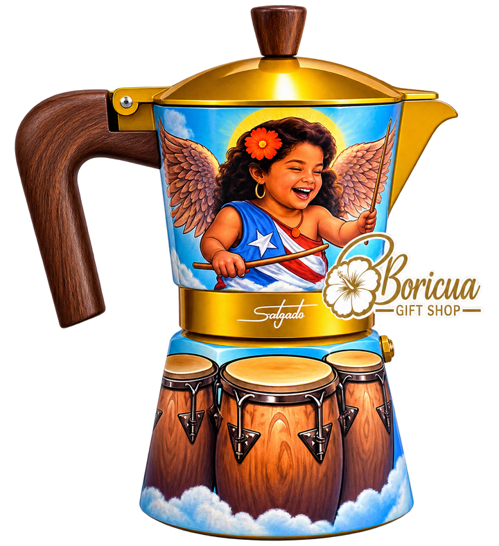 Música Celestial by Juan Salgado – Limited Edition Puerto Rican Greca (6-Cup) | Cocina Criolla