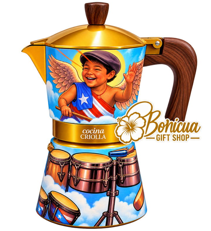 Música Celestial by Juan Salgado – Limited Edition Puerto Rican Greca (6-Cup) | Cocina Criolla