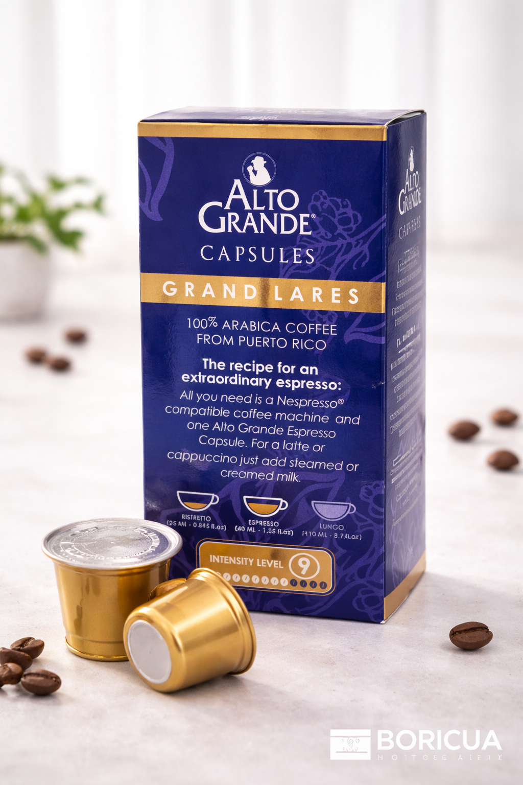 Alto Grande Arabica Coffee Capsules – Grand Lares Medium Roast (18 Nespresso® Compatible Capsules) – Puerto Rico Coffee