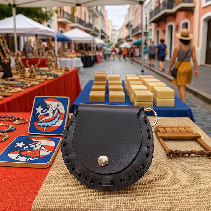 Atelierry Handmade Leather Pouch Puerto Rican Gift