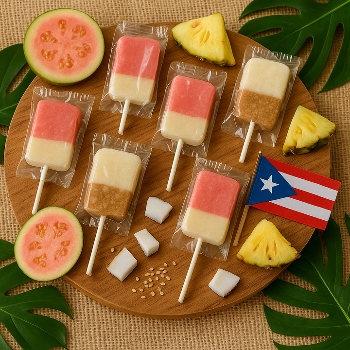 Pilón de Guayaba y Coco/ Puerto Rican Guava + Coconut Flavor Traditional Lollipop