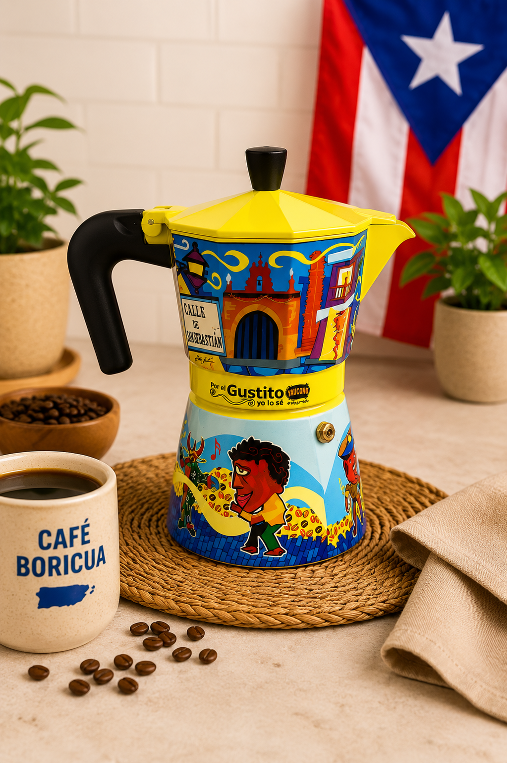 Fiestas de la Calle San Sebastián Greca – Yaucono Limited Edition Puerto Rican Moka Pot