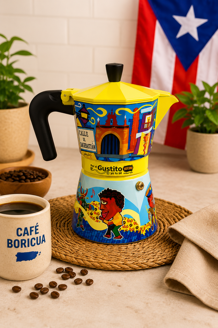 Fiestas de la Calle San Sebastián Greca – Yaucono Limited Edition Puerto Rican Moka Pot