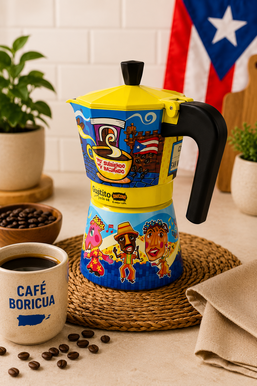 Fiestas de la Calle San Sebastián Greca – Yaucono Limited Edition Puerto Rican Moka Pot