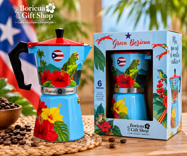"La Cotorra" Parrot and Nature Greca Coffee Maker