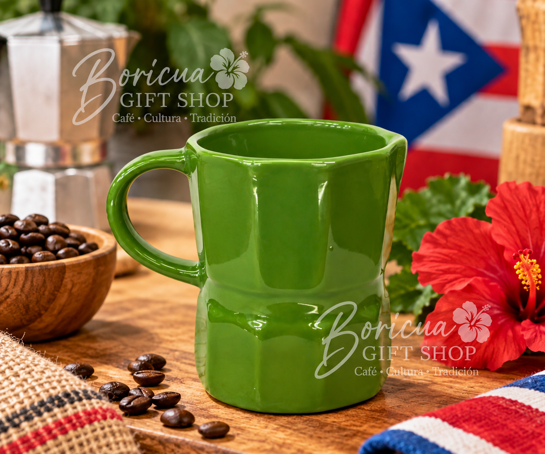 Puerto Rico Greca-Shaped Ceramic Mug – Solid Colors