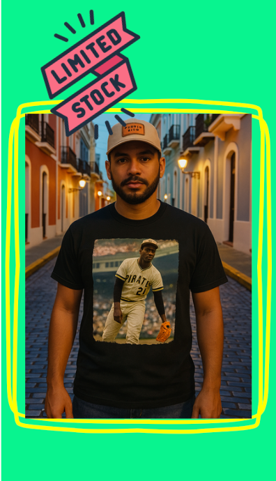 Puerto Rico Baseball Hall of Fame T-Shirt - Roberto Clemente