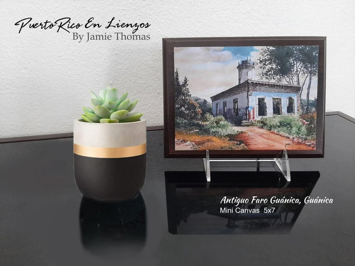 Puerto Rican Lighthouse Art Mini Canvas| Faro de Guanica by Jamie Thomas