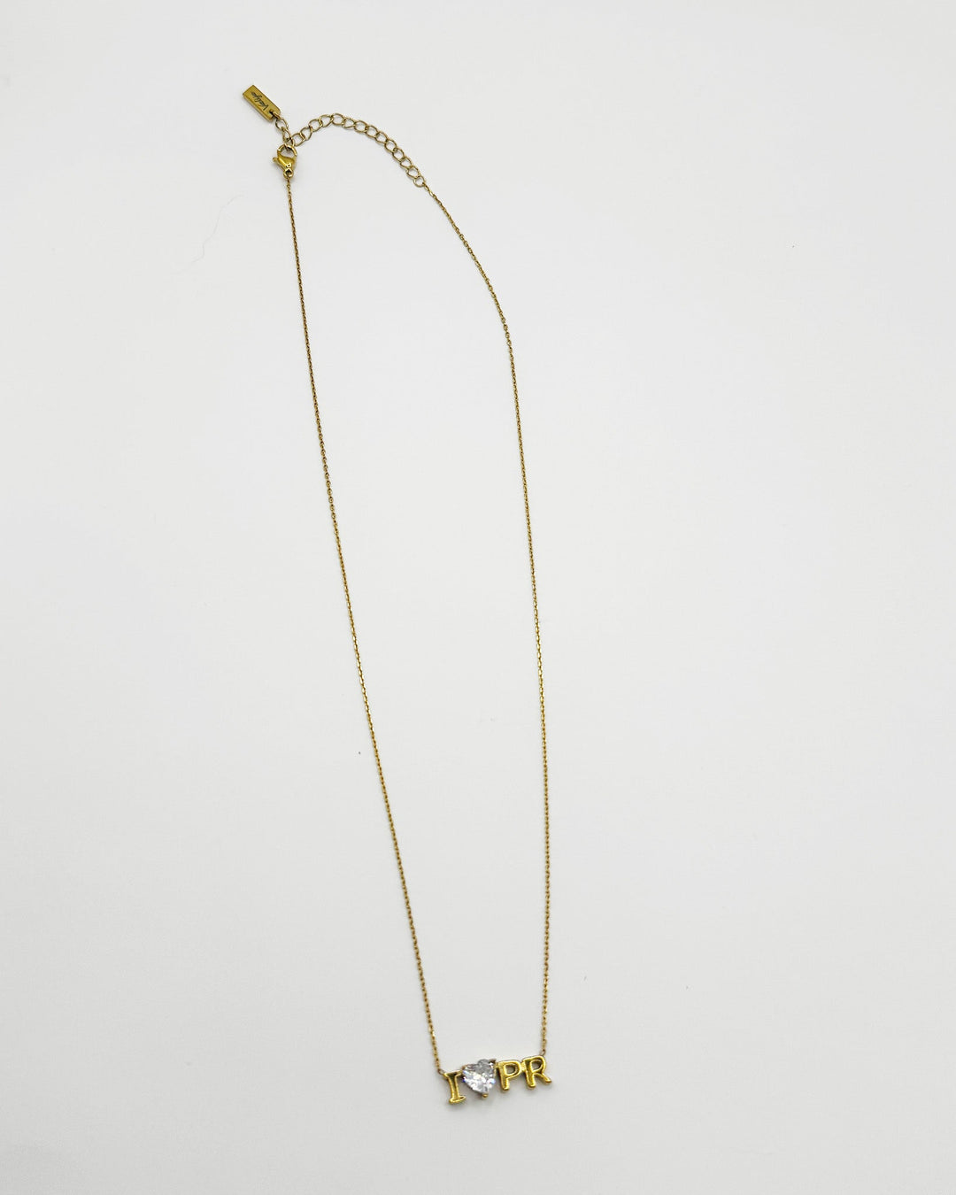 18K Plated I LOVE PR Necklace