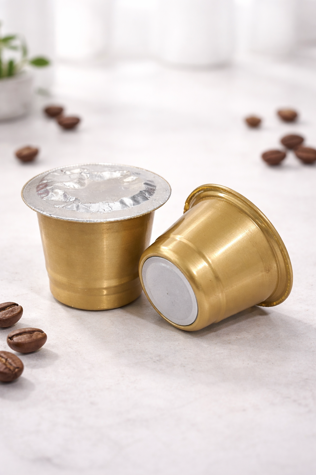 Boricua arabica coffee beans capsules in gold color for convenient brewing