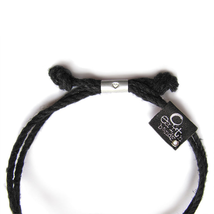 Artisan elf bracelet Puerto Rico featuring a black cord and silver accent for a stylish look