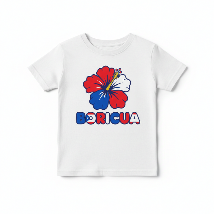 Toddler Tee — Puerto Rico Hibiscus "BORICUA" Kids Shirt