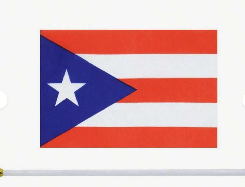 Puerto Rican flag with blue triangle and white star, perfect to buy Puerto Rican flag online