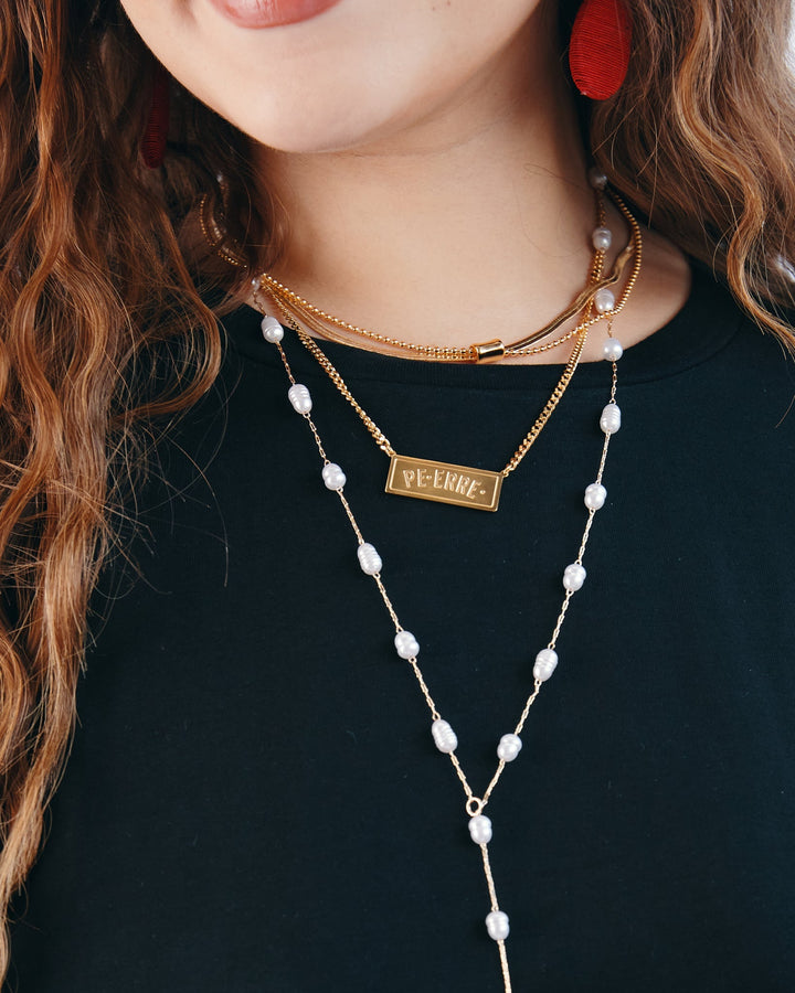 18K Gold Plated PE.ERRE Pendant Necklace