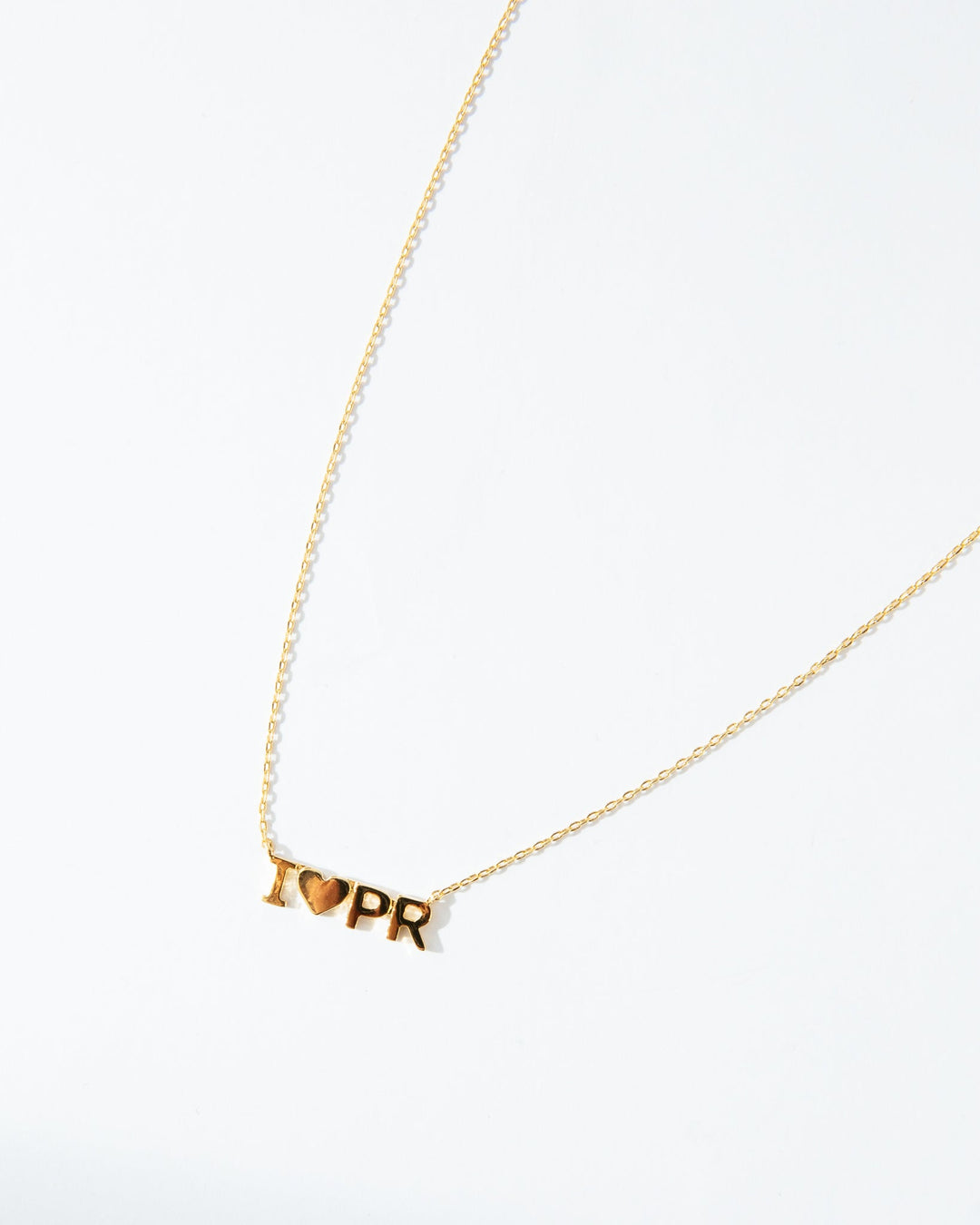 16K Plated I Love PR Necklace