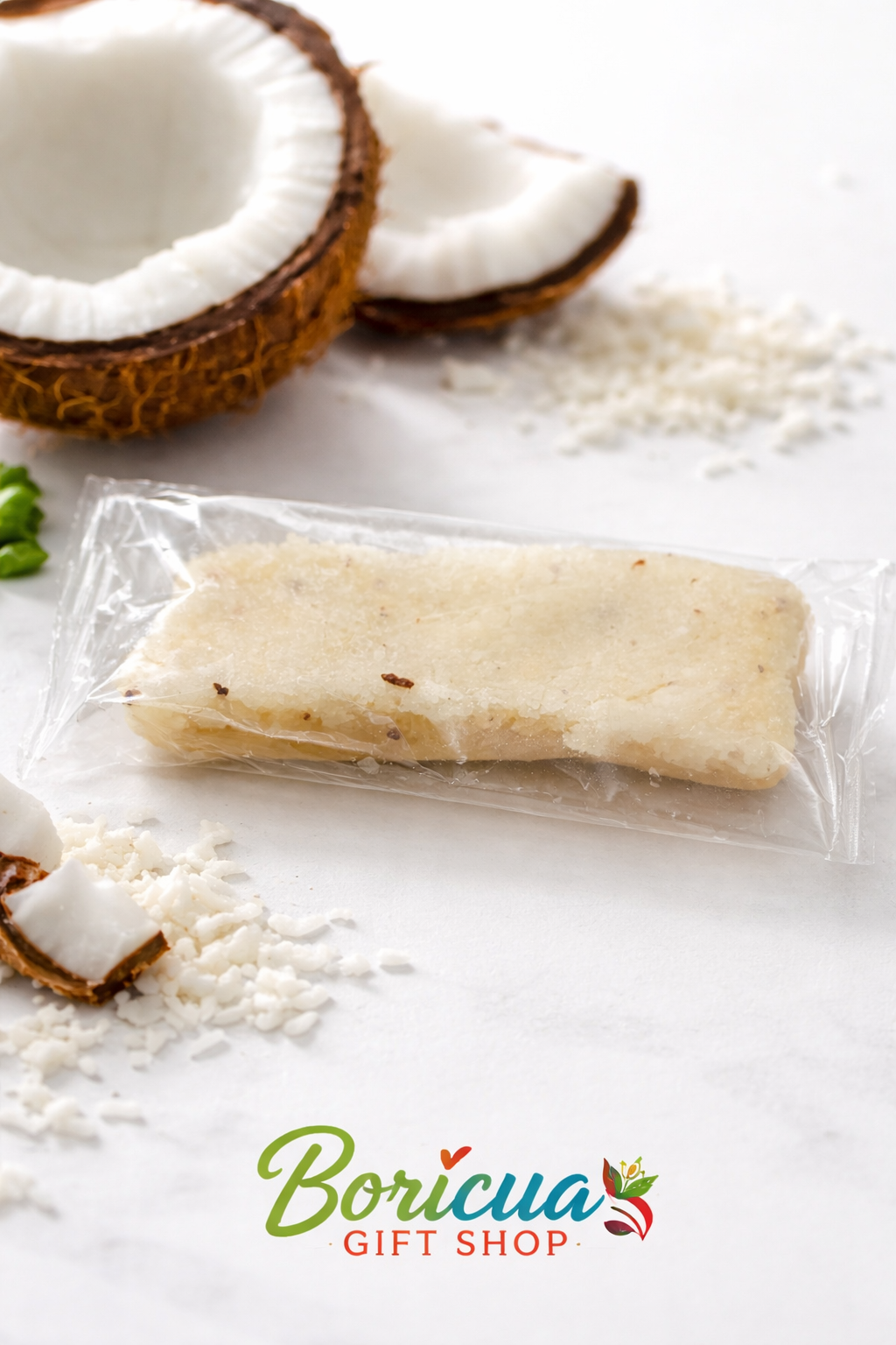 Coconut candy from Boricua Gift Shop, a traditional Puerto Rican treat