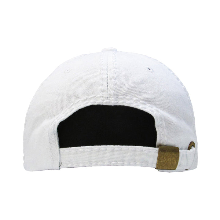 White dad hat with adjustable strap for casual wear