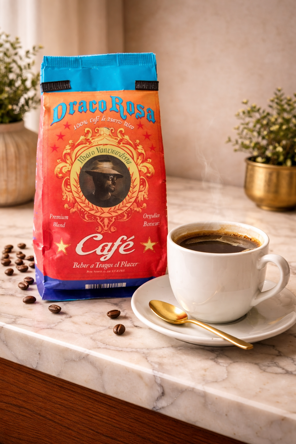 Draco Rosa Ground Coffee with Aromatic Flavor from Puerto Rico