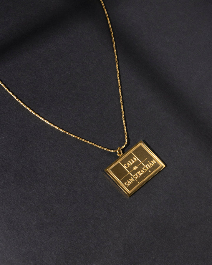 18K Gold Plated Sanse Necklace | Calle San Sebastián Pendant