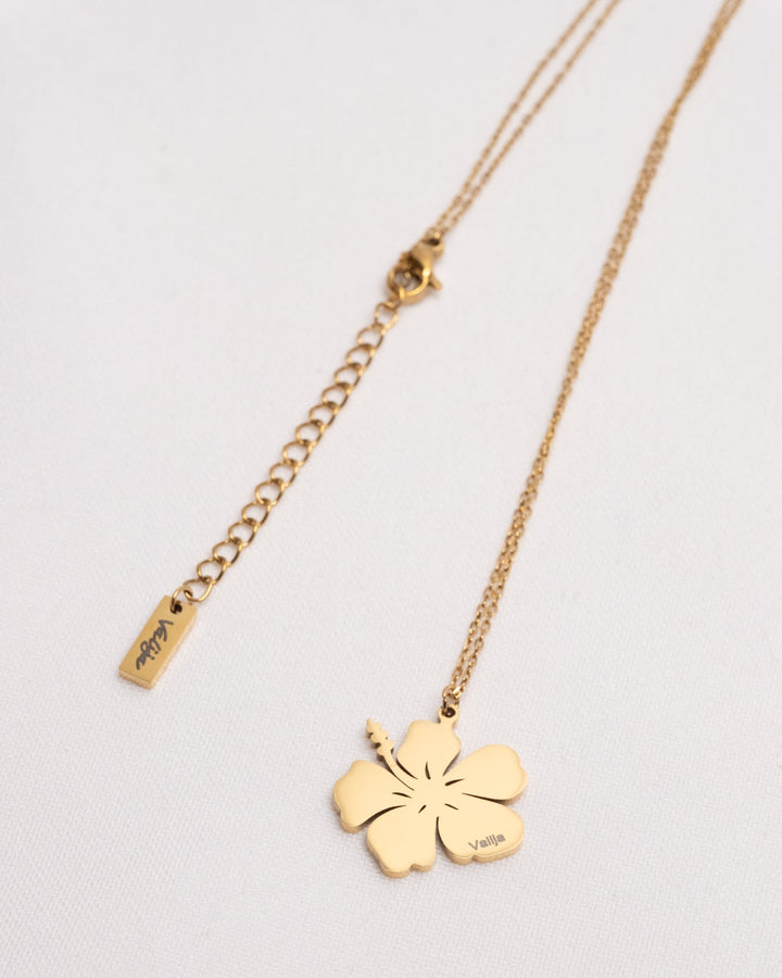 18K Gold Plated Flor de Maga Necklace – Puerto Rican Flower