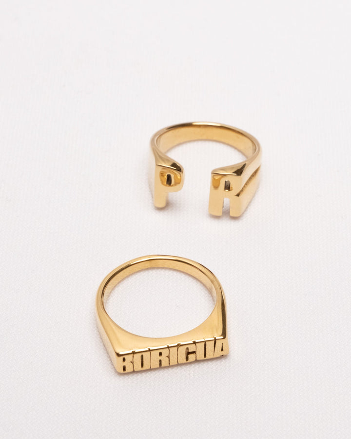 18K Gold Plated PR Ring | Puerto Rican Pride Ring