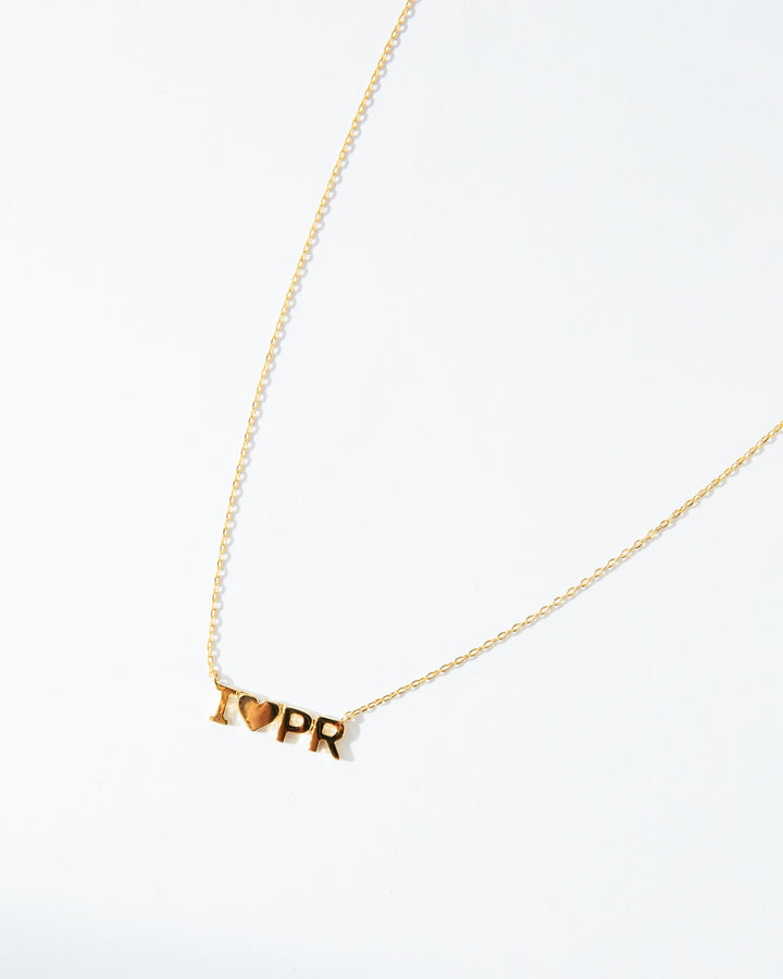 16K Plated I Love PR Necklace