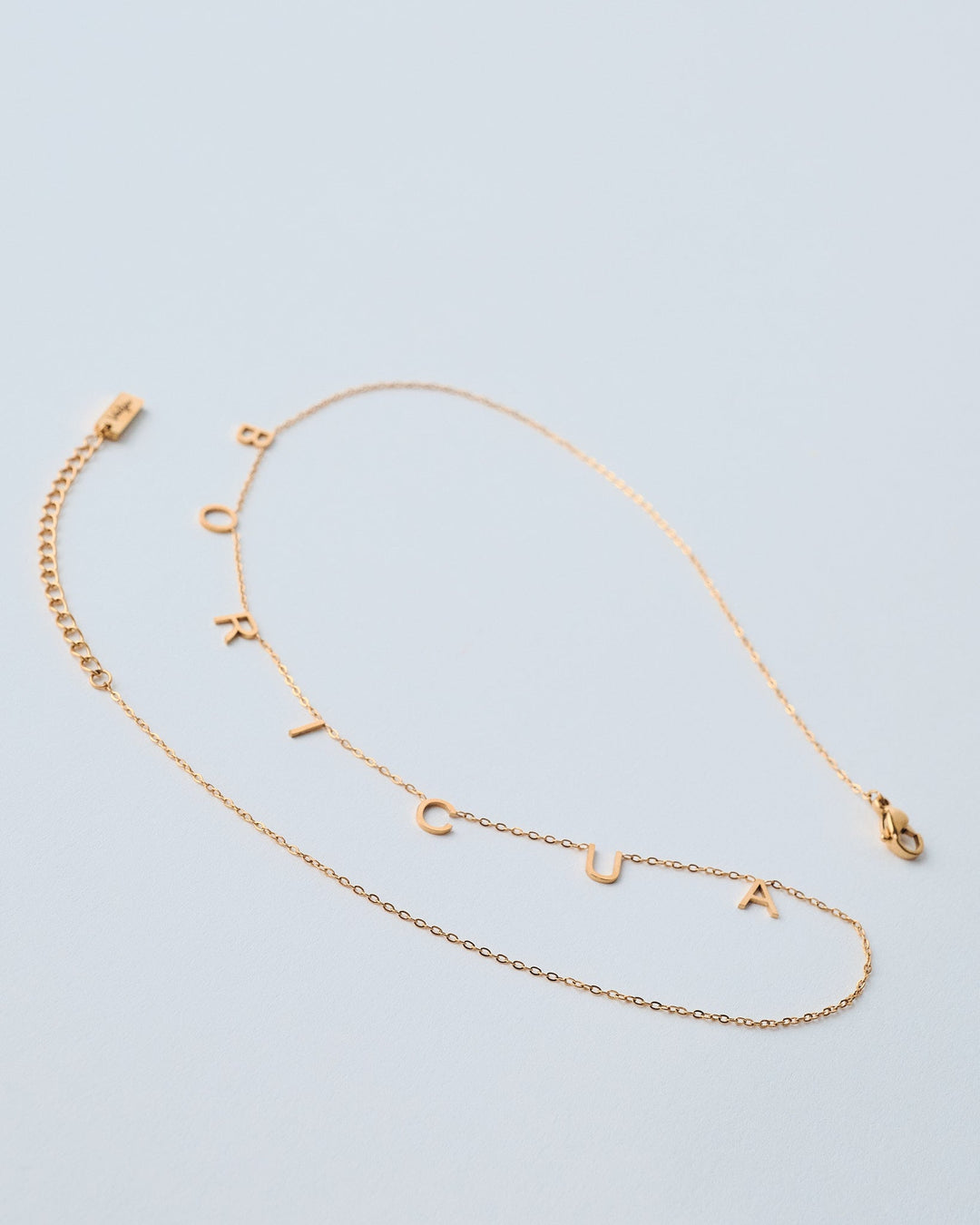 Gold-plated necklace with &