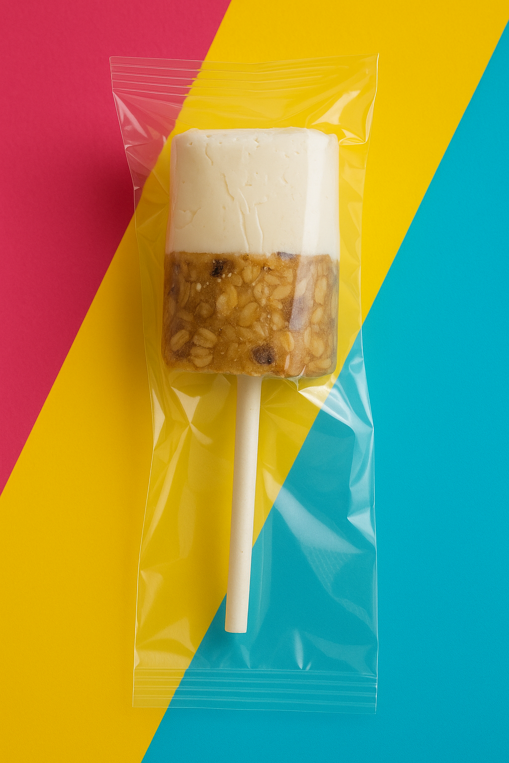 Boricua Gift Shop Puerto Rican sesame coconut lollipop wrapped in clear plastic showing sesame and coconut layers