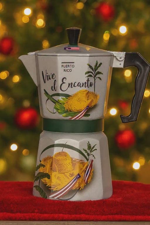 Greca de Café – “Vive El Encanto” | 6-Cup Stovetop Espresso Maker