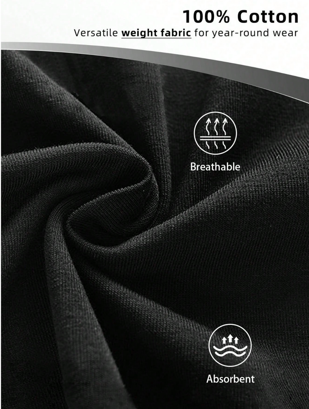 Close-up of breathable and absorbent 100% cotton fabric for Puerto Rico family trip shirt