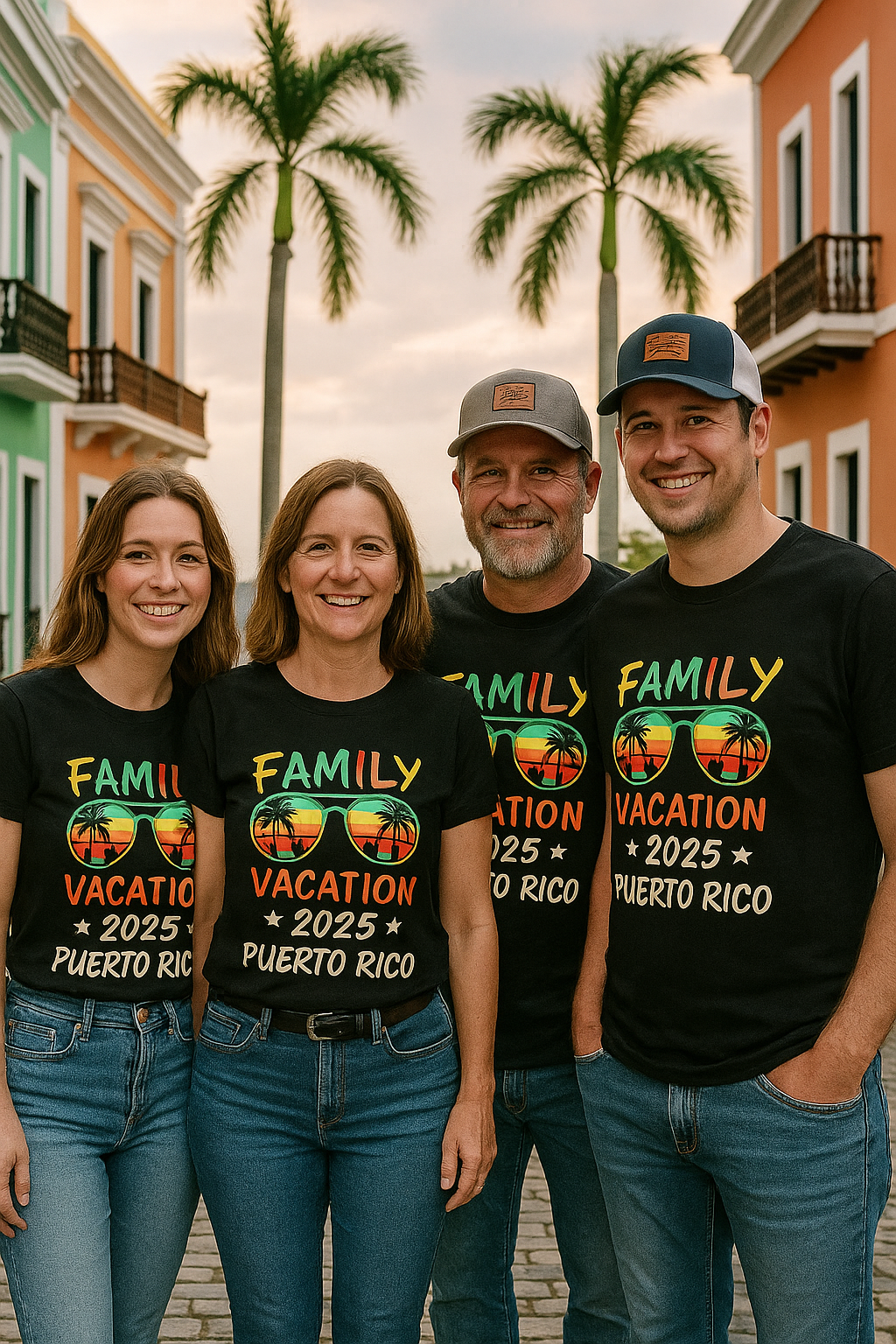 Puerto Rico family trip shirt featuring vibrant colors and vacation theme for memorable family outings