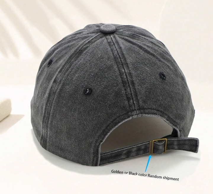 Puerto Rico flag baseball cap in dark gray with adjustable strap at the back.