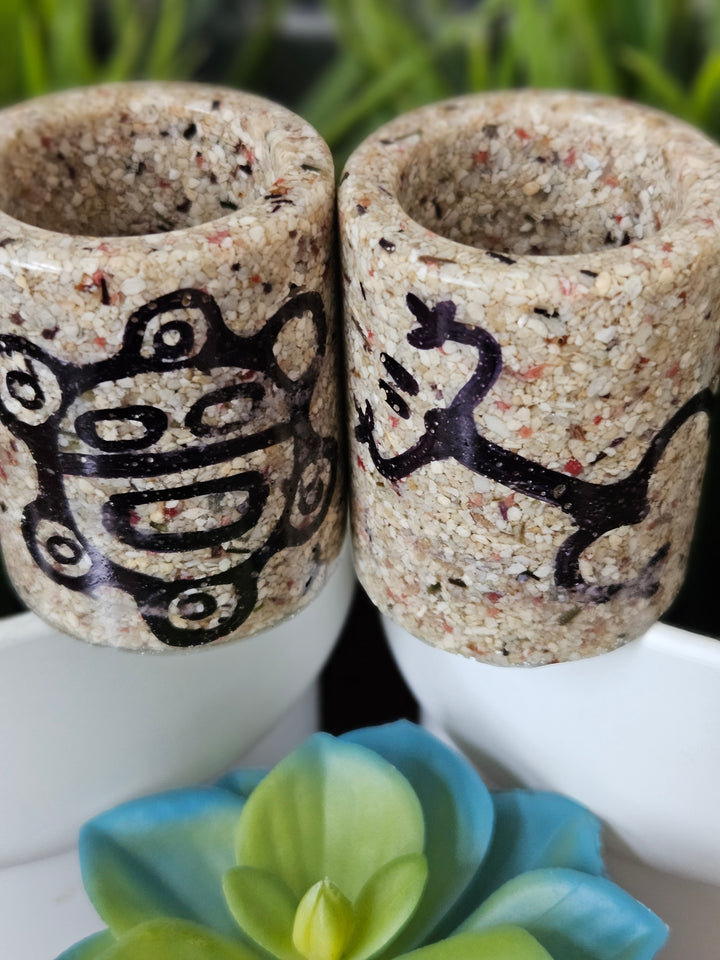 Puerto Rico Beach Sand Shot Glass, Variedad, 1.5oz aprox