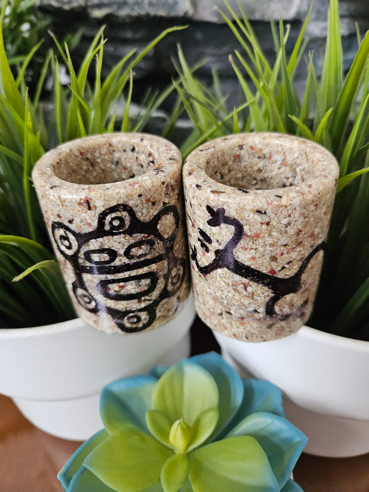 Puerto Rico Beach Sand Shot Glass, Variedad, 1.5oz aprox
